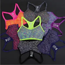 Women Sports Bra For Running Gym Padded Wirefree Shakeproof Underwear Push Up Seamless Fitness Top Bras For Woman Summer Style