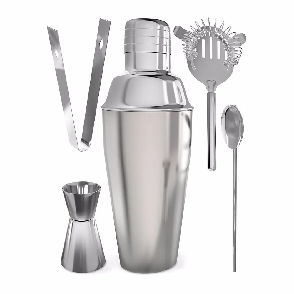 Bartender Set 6Pcs Wine Tools Bar Drink Cocktail Mixer Mixing Kit With Instructions