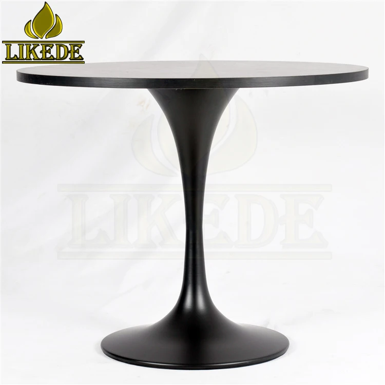 Newest marble table base black iron tulip table leg saarinen table base
