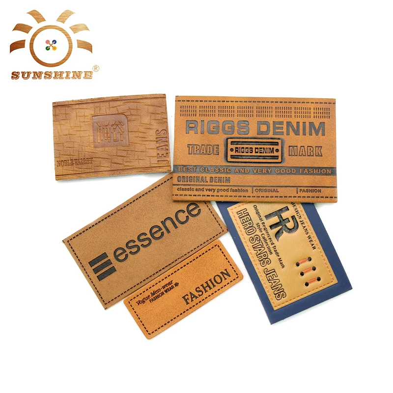 2017 непосредственно производитель индивидуальные тиснением кожаная одежда патчи этикетки для джинсов
