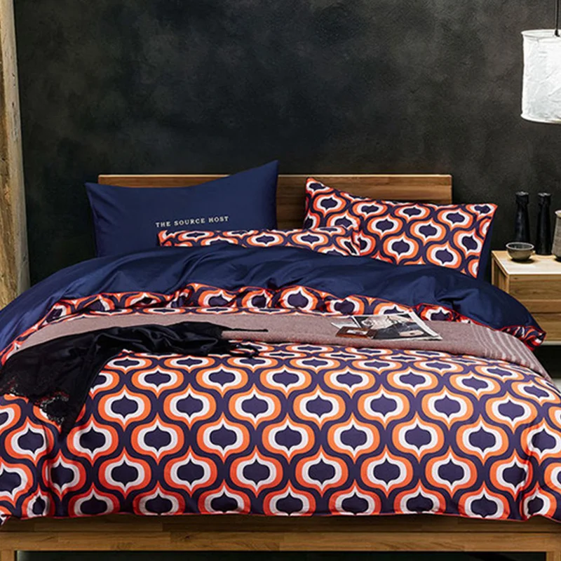 60S combed 100% egyptian cotton luxury home duvet cover 3d digital printed bedding sheet sets