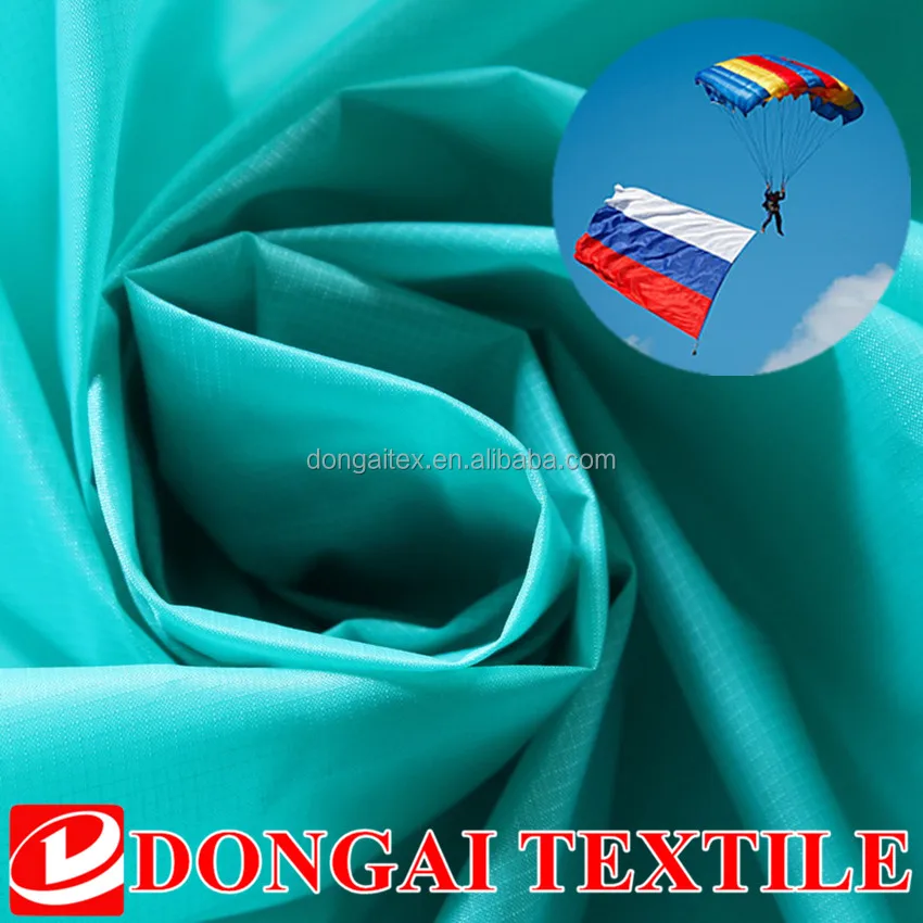 
lightweight nylon 66 ripstop silicon coated parachute fabric 
