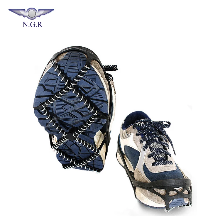 Winter outdoor safety shoes anti-slip rubber snow ice grippers