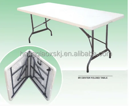 2022 cheap 6 feet blow mold table fold in half/ table fold up in the car/outdoor cheap camping fishing table