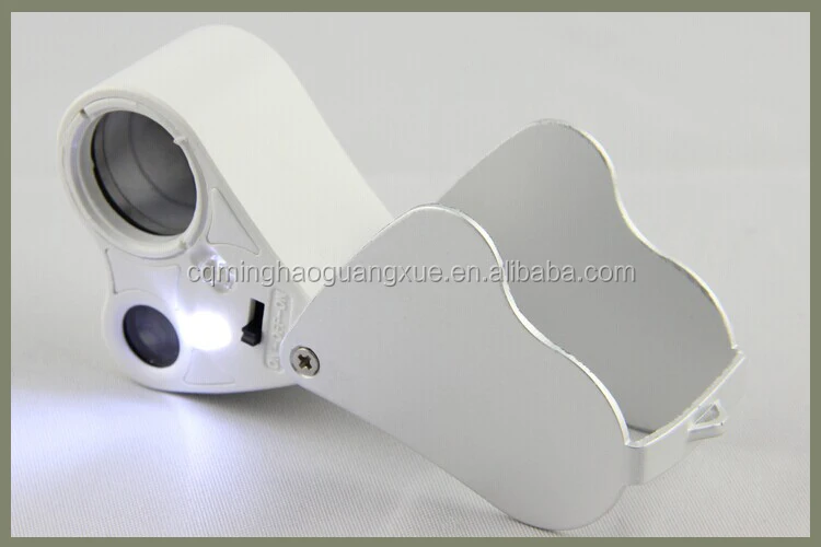 Новинка 9889, Ювелирная Лупа с двумя объективами 30x 60x, лупа с подсветкой из 2 светодиодов