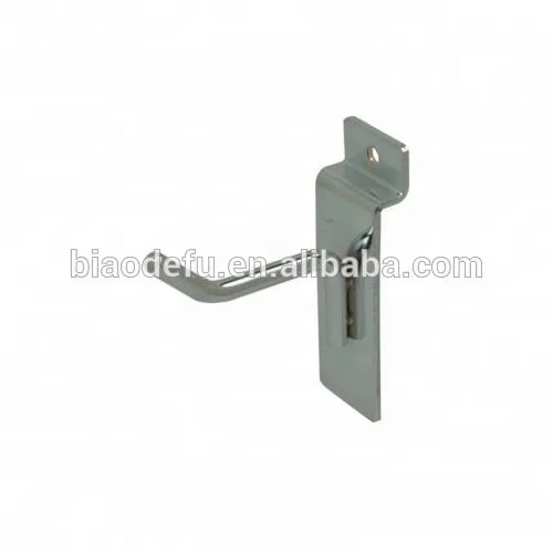 High quality Slatwall display hook Slatwall Slat grid Panel Display Metal Hook Peg Hanger Chrome