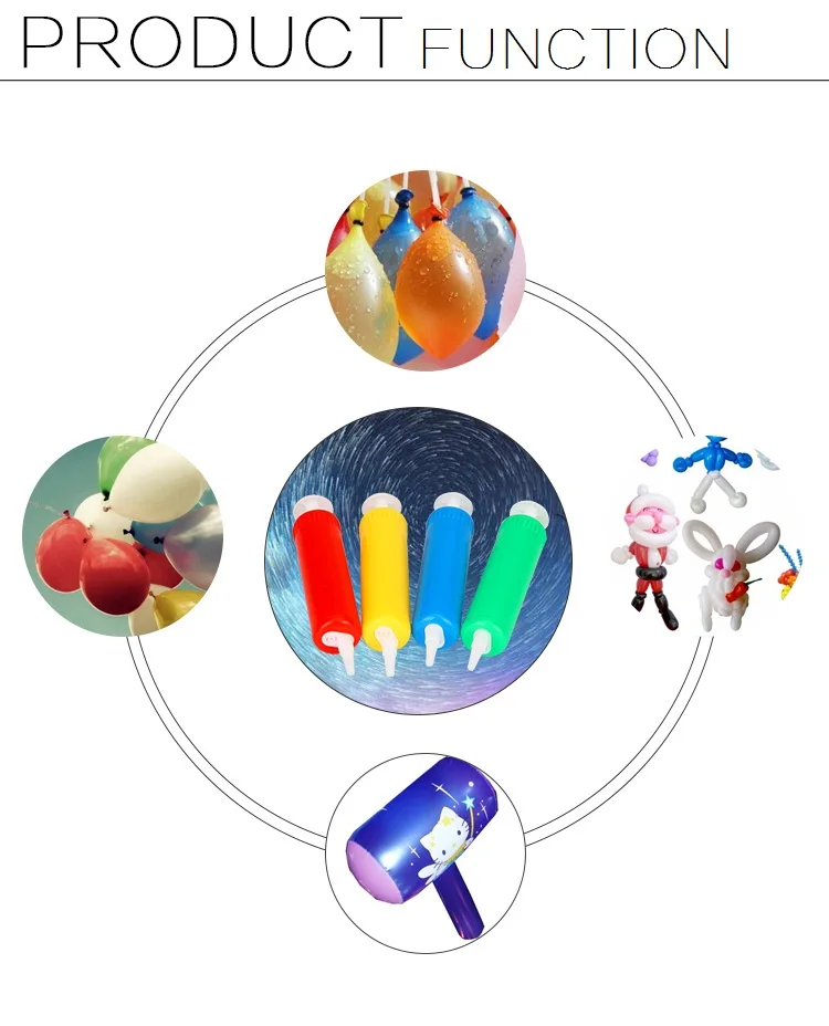 wedding favors syringe shaped plastic hand balloon air pump