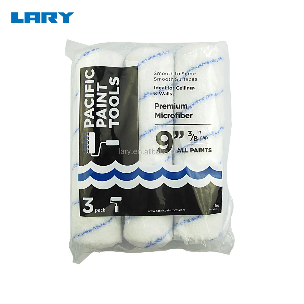 LARY 1165# 9' 3/8' Woven Microfiber Paint Roller Cover Solvent Resistant