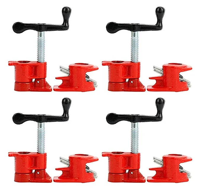 wood working DIY carpentry pipe clamp 1/2 and  3/4 inch SPU products Heavy Duty Woodworking Cast Iron clamp