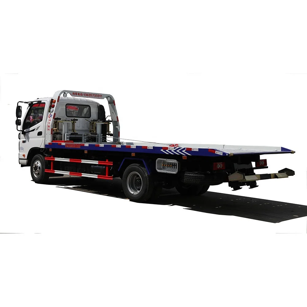 4x2 roll back tow truck wrecker   Foton 5T  Payload flatbed tow truck for sale