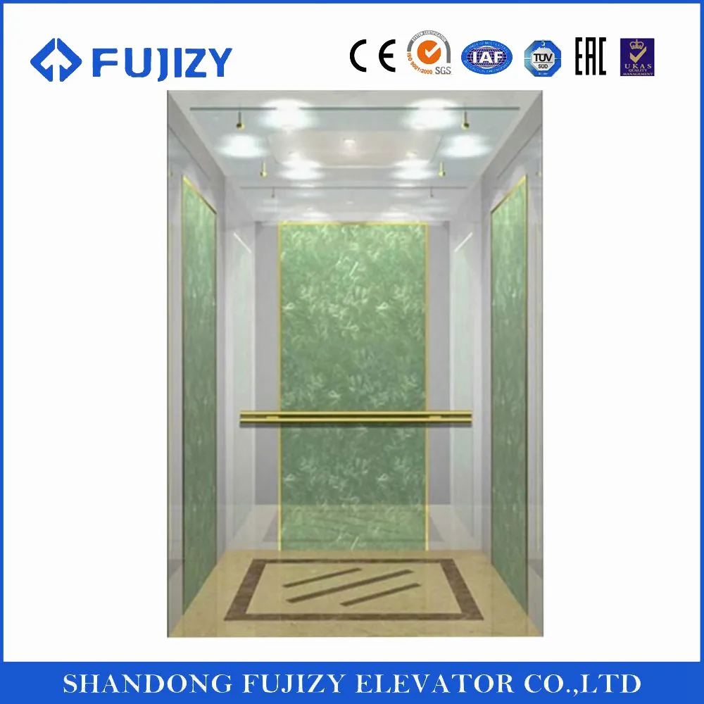 FUJIZY Пассажирский лифт с сертификатом EAC C машинным помещением