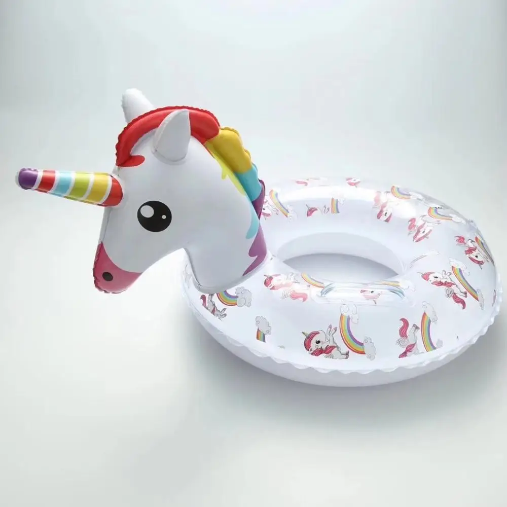 Надувное детское сиденье для плавания фламинго единорог лебедь плавательное кольцо ПВХ розовое плавающее бассейна