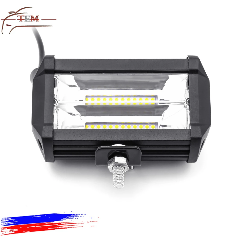 Spot led light for motorcycle 72w blue red yellow white color headlight for motorcycle