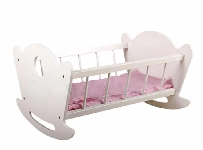 Деревянная игрушка для девочек, прекрасные игрушки, мебель, деревянная кукла, кровать для колыбели, подходит для 14-18 дюймов