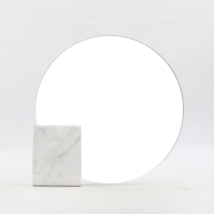 Large Modern Marble Base Makeup Mirror 6mm Glass Cosmetic Dressing Mirror Home Custom Birthday Decorative Item Box Packaging
