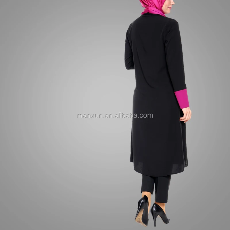 New Model Islamic turkey blouse long sleeves dubai women chiffon tunics