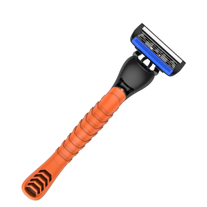 Men shaving razor high quality with five Sweden blade rubber handle system razor