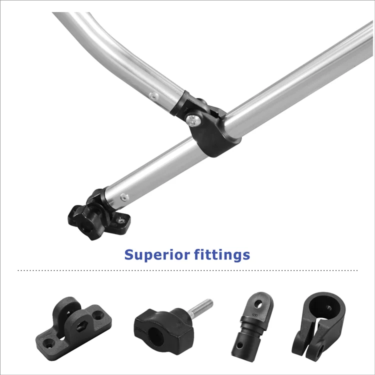 2 Bow Boat Bimini Top Cover Aluminum marine canopy bimini top  boat canopy