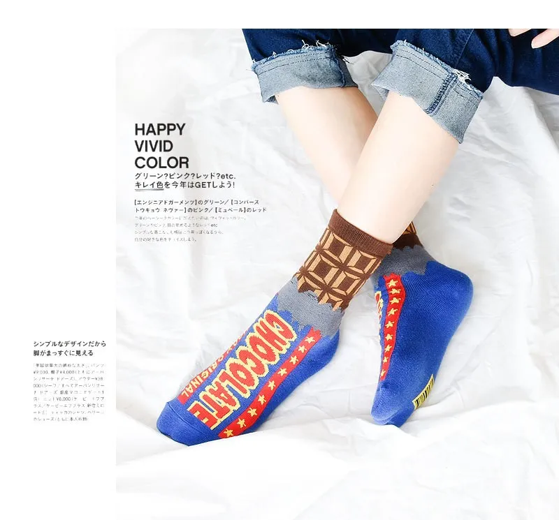 Japanese Cartoon Socks Short Fashion Cute Women Funny Socks Casual Cotton Ankle Socks Harajuku Sox