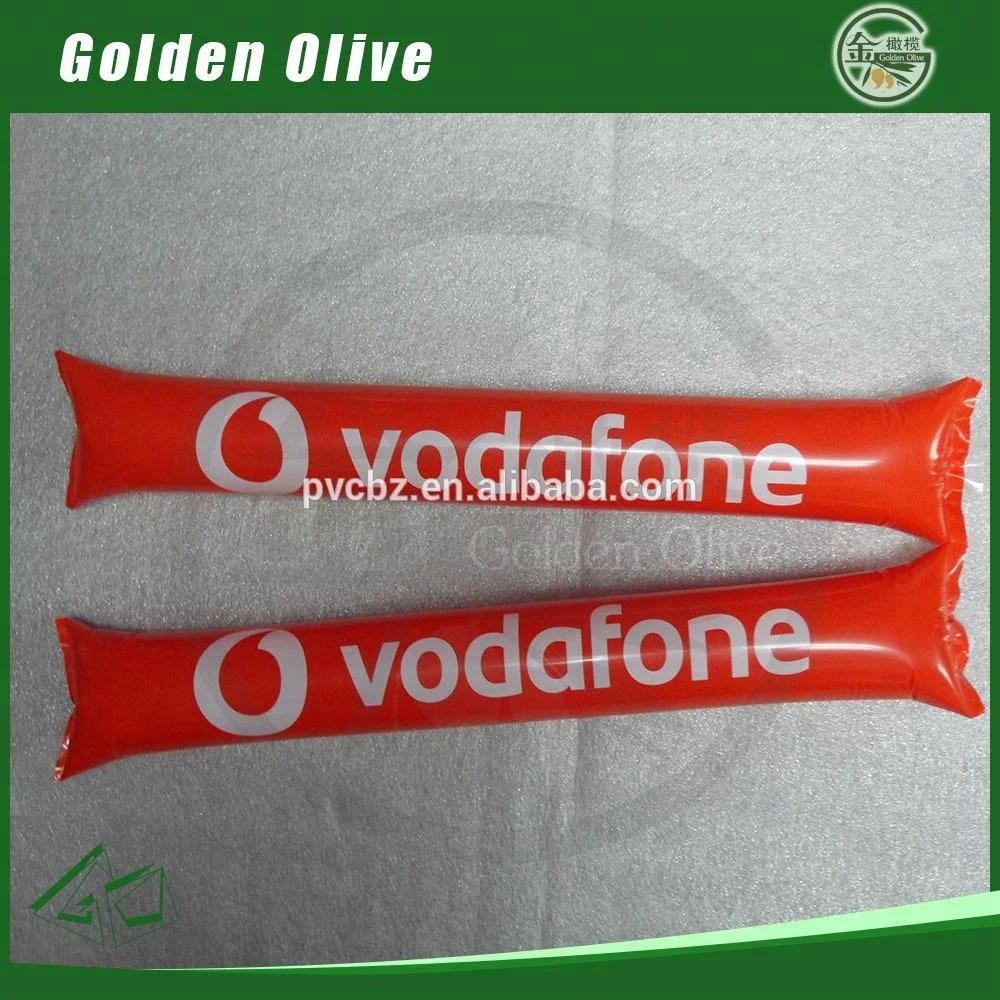 PE cheap promotion thunder stick ,printing any color hand clap ,noise make inflatable cheering stick