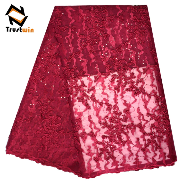 3d embroidery fabric pearls sequin beaded lace fabric