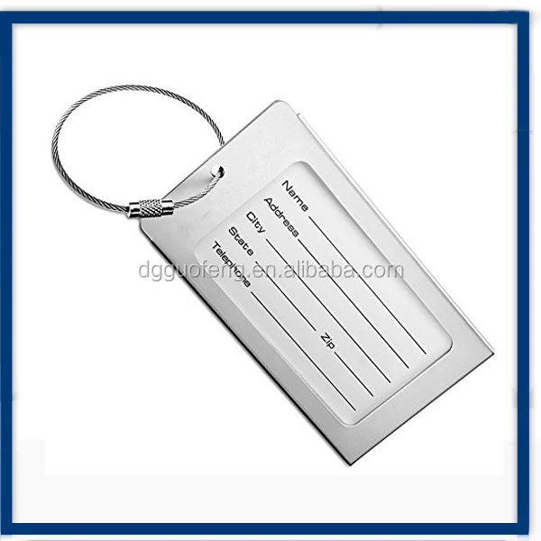 Luggage Name Tag / Waterproof and Weatherproof Stainless Steel Wire Key Ring