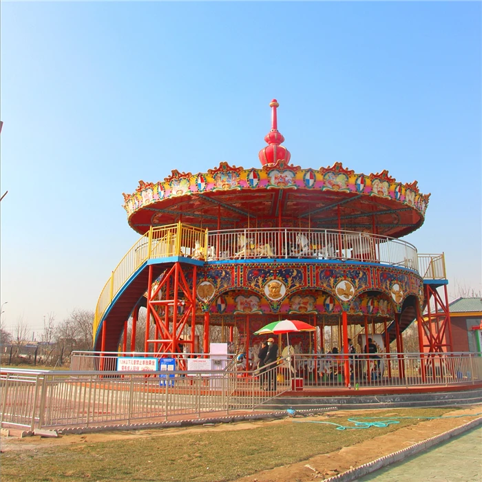 China manufacturer cheapest amusement park rides fairground merry go round carousel horse for sale