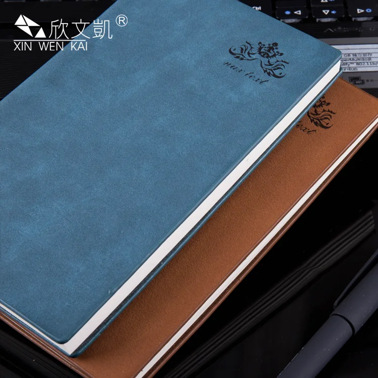 
Promotional Custom Logo Paper Back A6 A5 PU Leather Notebook With Pen 