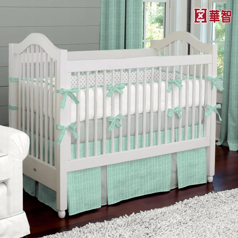 European luxury cotton newborn baby/crib/children quilted fitted sheet bedding sets