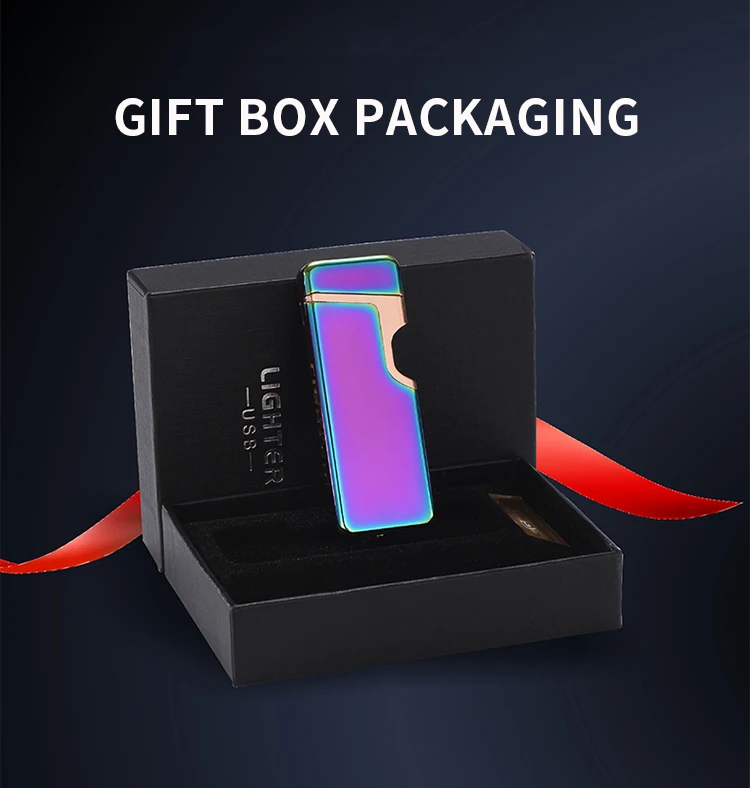 Creative Metal Slim USB Lighter Electronic Fingerprint Sensor Lighter Laser Infrared Induction Igniter