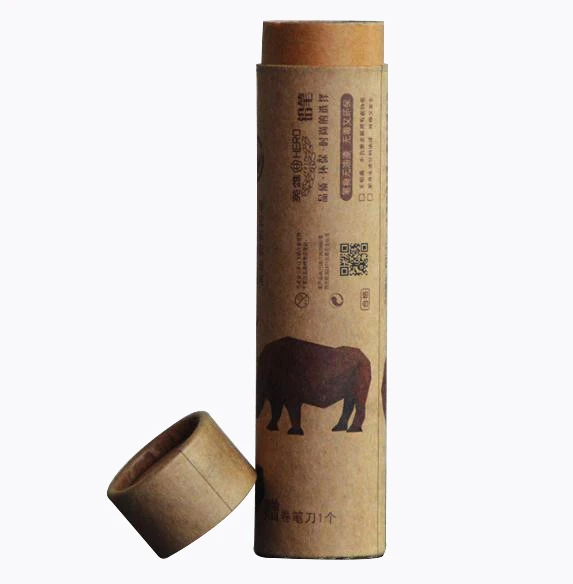 100% биоразлагаемая крафт-бумага, картонная круглая упаковочная Цилиндрическая Коробка для дезодорирующей палочки