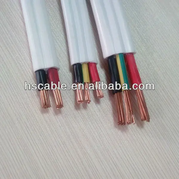 450/750V 2C+E 1.5mm2 TPS Electrical Wire Flat Cable