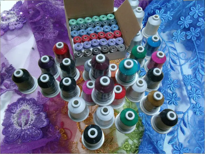 
112 Simthread color list home machine 40WT mini king polyester embroidery thread 112 colors/box for all kinds of home machine 