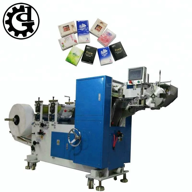 
Automatic handkerchief paper mini type embossing folding pocket facial tissue machine 