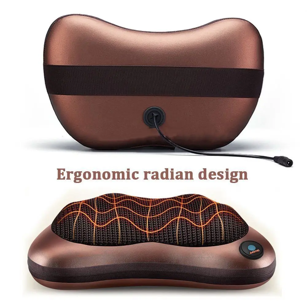 
Multi-function full body head back vibrating shiatsu neck massage pillow 