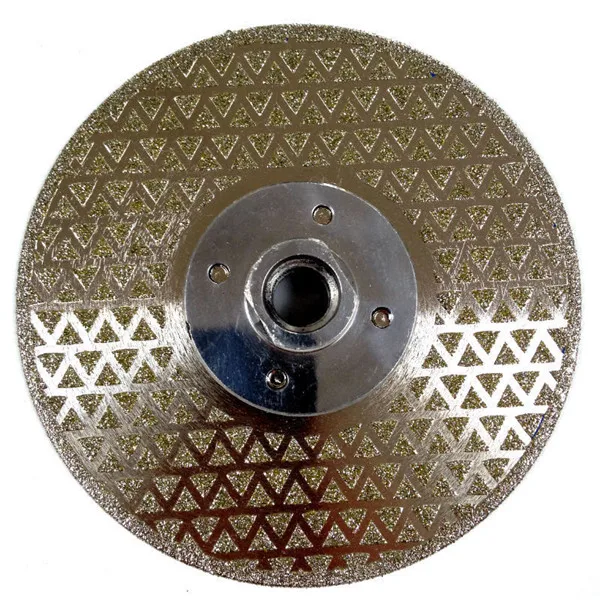 electroplated diamond stone cutting blade with flange for marble and granite