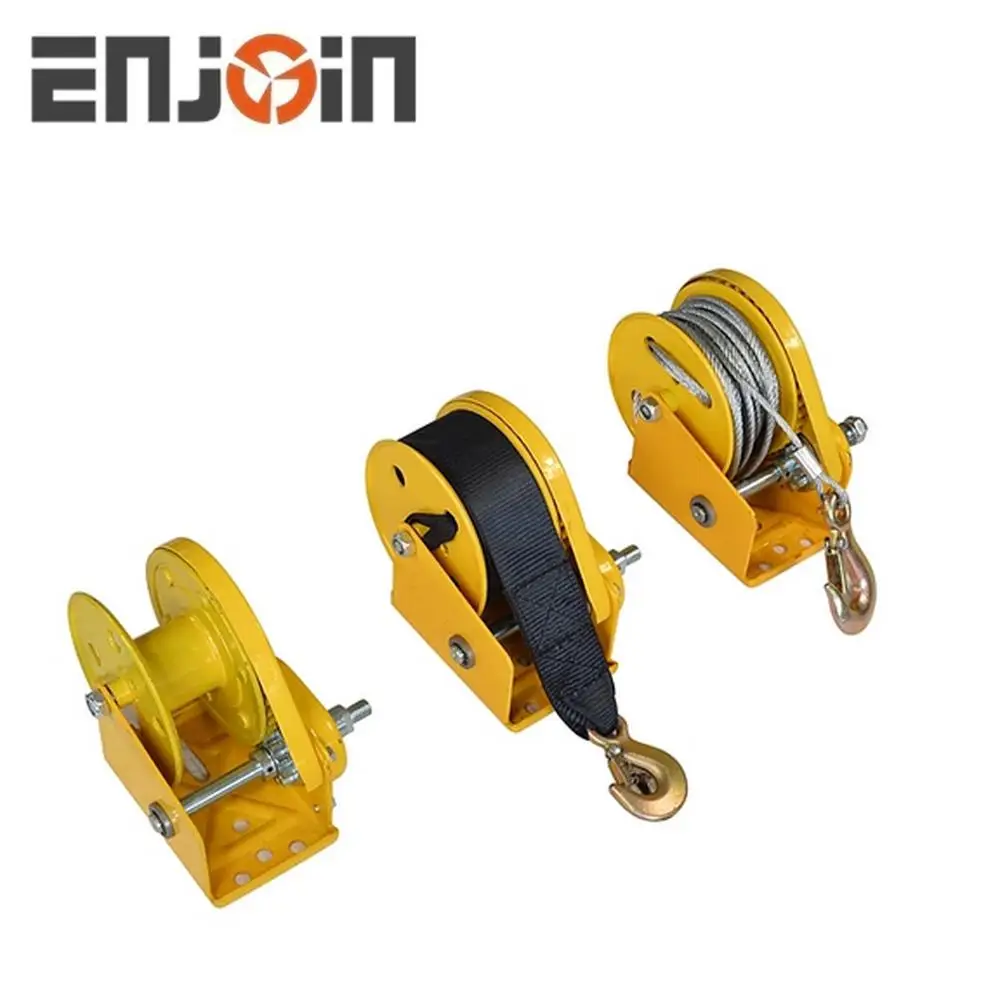 ENJOIN Hot Sale Wire Rope Brake Hand Winch For Lashing