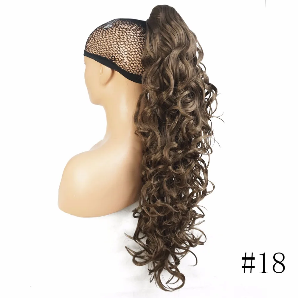 
Wholesale price factory Long Curly Claw Clip ponytail hair extensions 32 inch synthetic hair wigs ponytails 