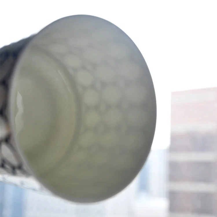 Luxury ceramic gold mug saucer european pattern blue fine bone china coffee cup and saucer set