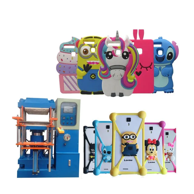 Cartoon cell phone pouches bumper soft cover Rubber Silicone mobile phone case making machine