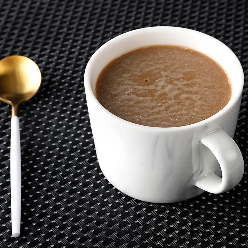 Hosen 28 Best Choice Manufacturer White Marbling Coffee Cup Set, Factory Porcelain Marble Tea Cup/