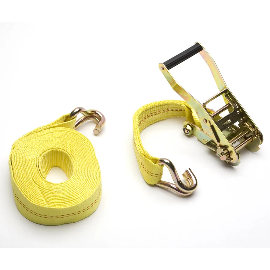38mm 3Ton Heavy duty plastic handle Ratchet Tie Down Strap with double J hooks