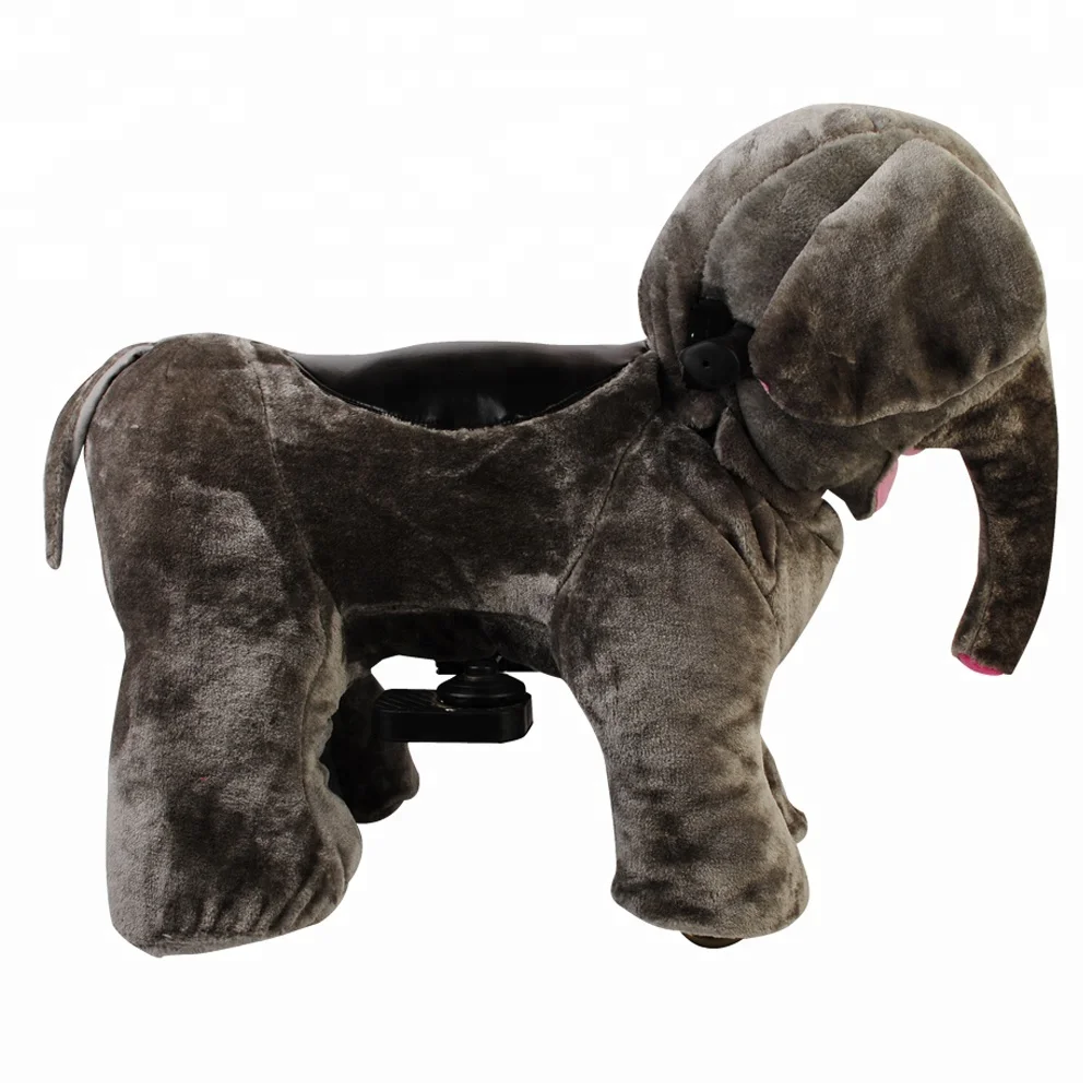 Cheap Elephant Plush Zoo Animal Electric Scooter