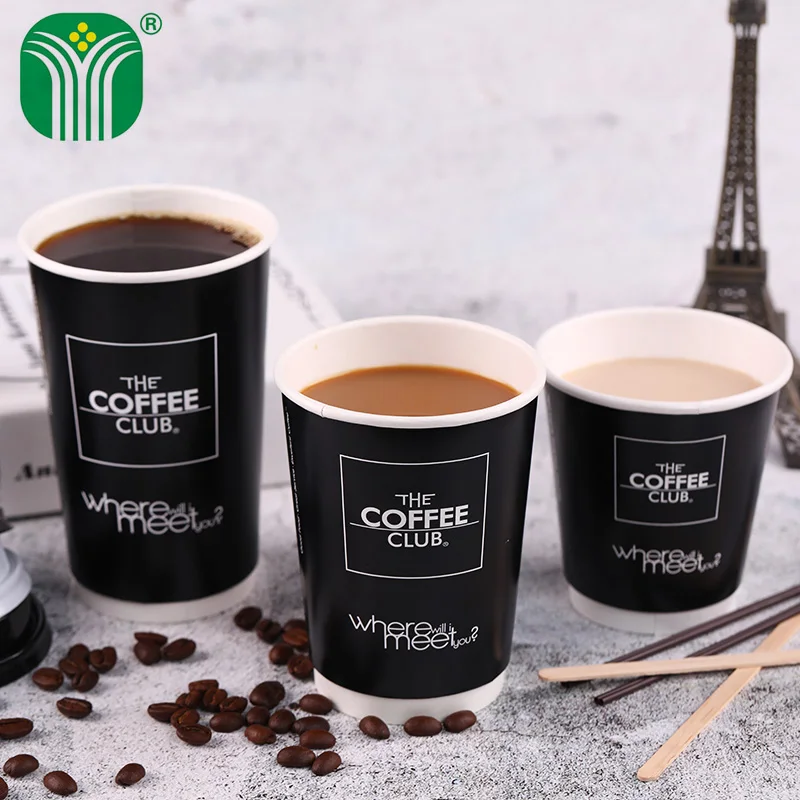 
custom logo printed disposable coffee paper cup 