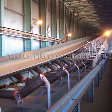 Polyester/nylon/cotton fabric reinforced rubber conveyor belt