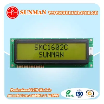 16x2 character type lcd module,2x16 lcd character display,16x2 character lcd blue