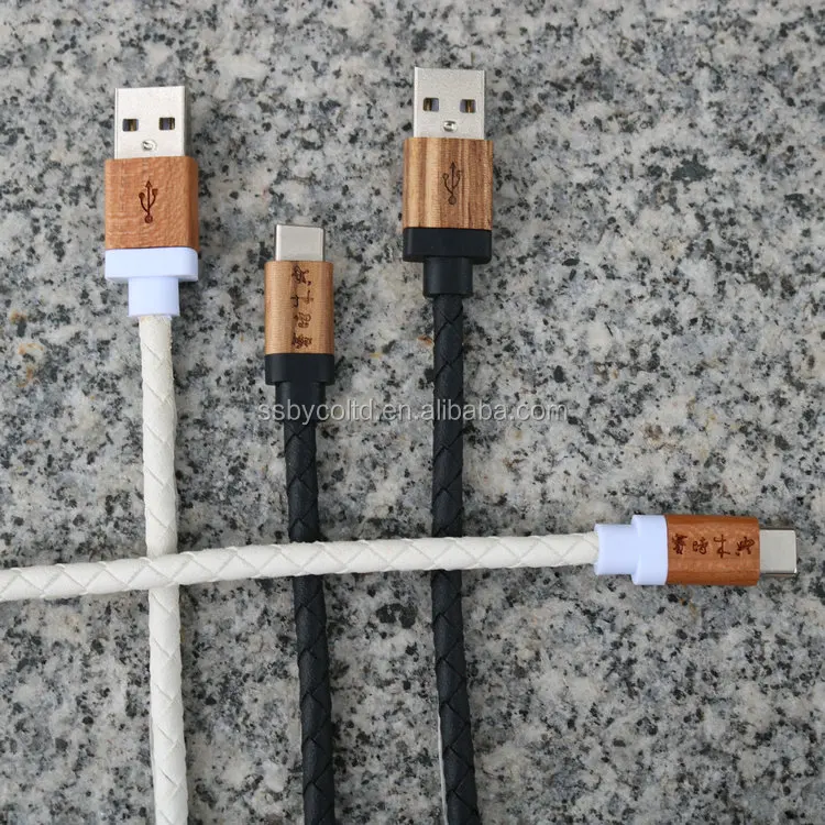 
Wholesale Wooden Micro Usb Mobile Data Cable For Phone Charging 
