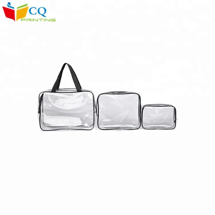 New designed custom shoulder pvc clear plastic zippered storage bag , clear pvc shopping bag for Toiletry