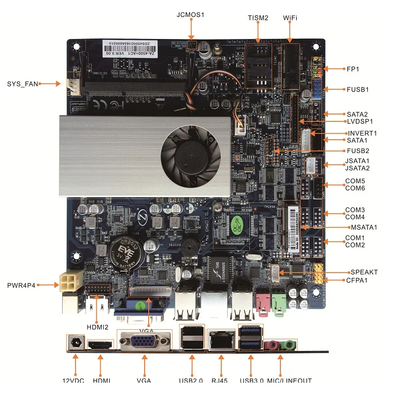 Embedded motherboard with onboard Intel Haswell 4gen I3/I5/I7 4005U/4010U/4030U/4200U/4210U/4500U/4510U/4600U CPU