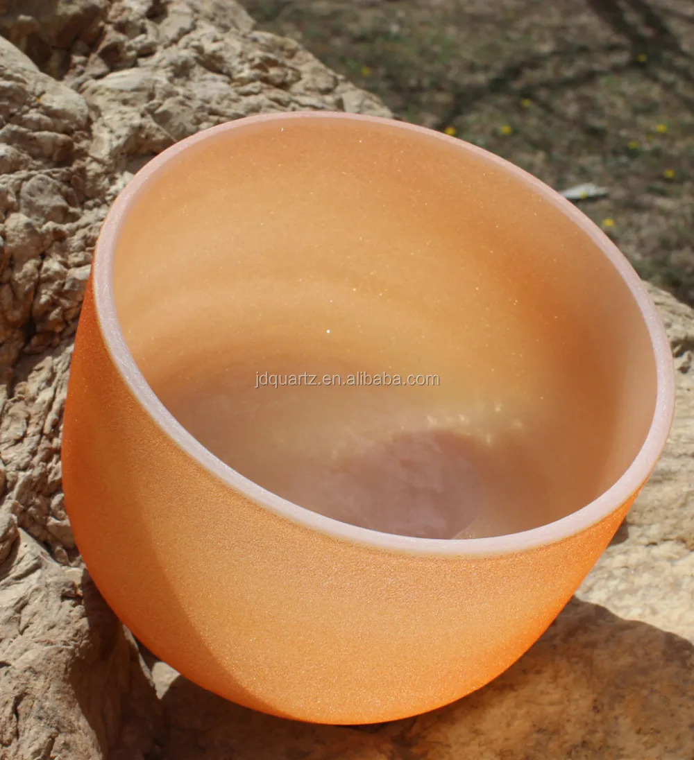 Поющая чаша из оранжевого кристалла JINGDIAN оптом
